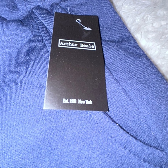 50%off w♥️ Arthur Beale Men’s Sweat Shorts Size Medium  navy Blue NWT #2 🐊 - Picture 2 of 5